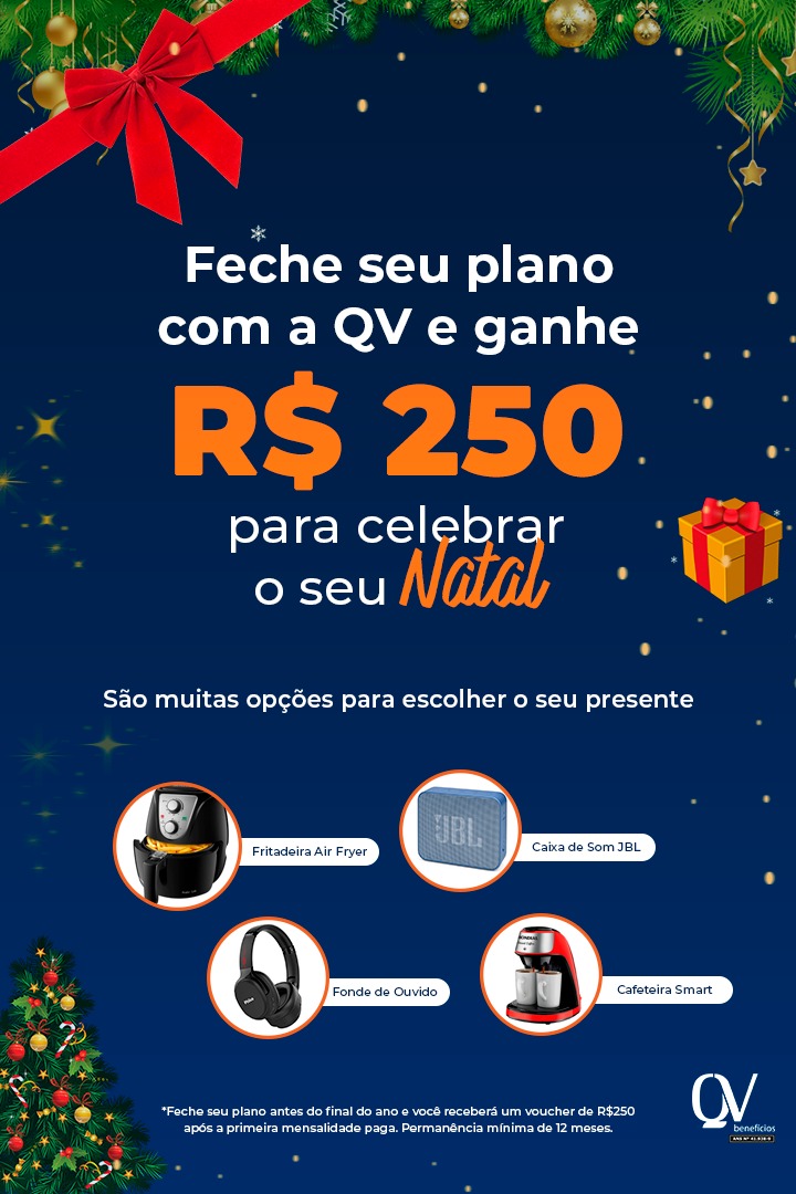 Ganhe R$ 250 em prêmios ao aderir ao QV Saúde
