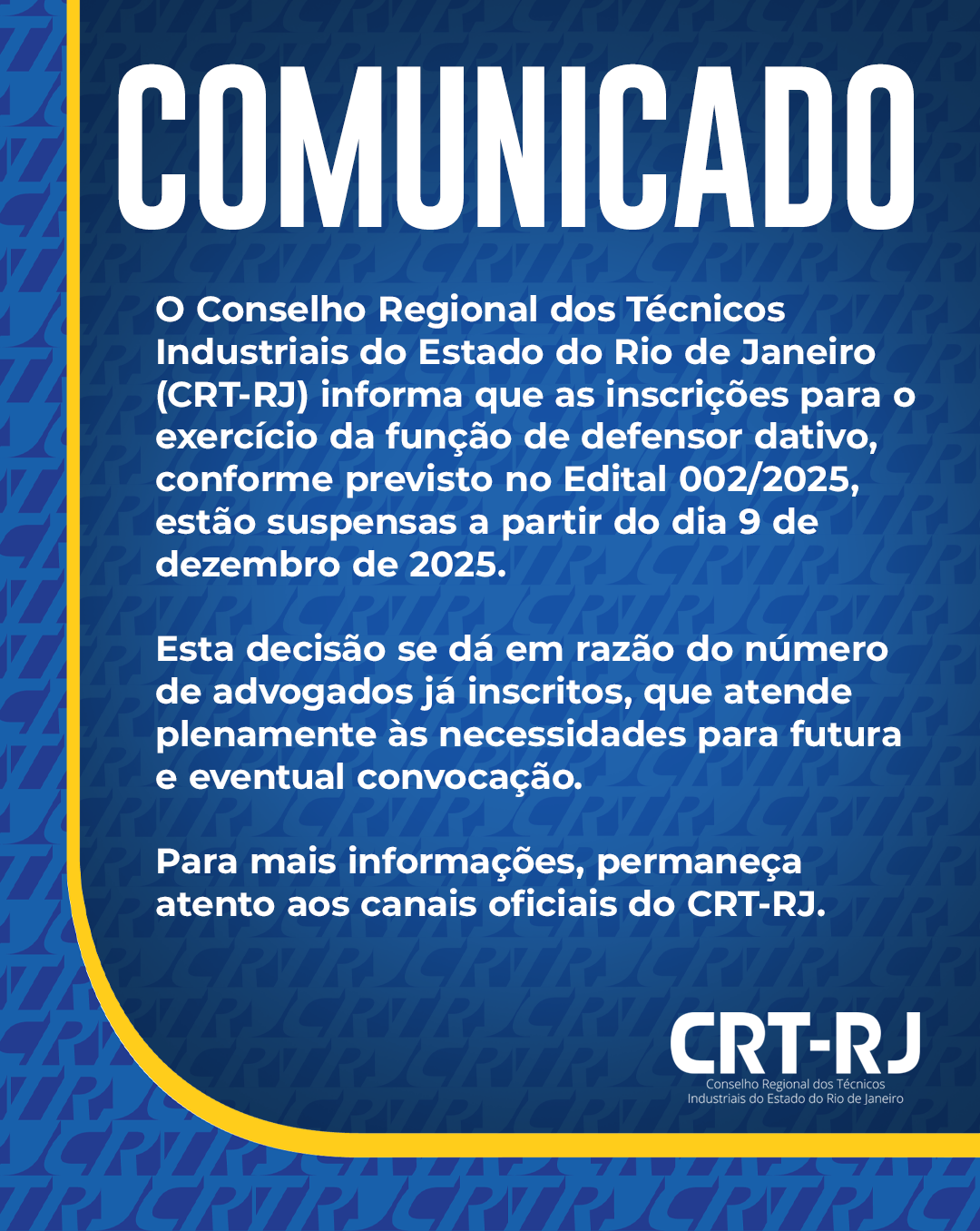 COMUNICADO