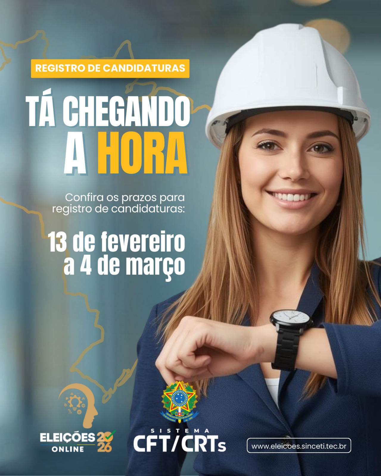 REGISTRO DE CANDIDATURAS MARCA NOVA FASE DAS ELEIÇÕES GERAIS DO SISTEMA CFT/CRTS