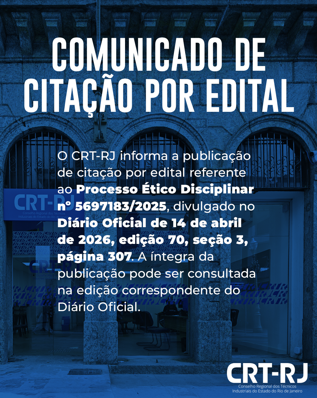 Comunicado de citação por edital