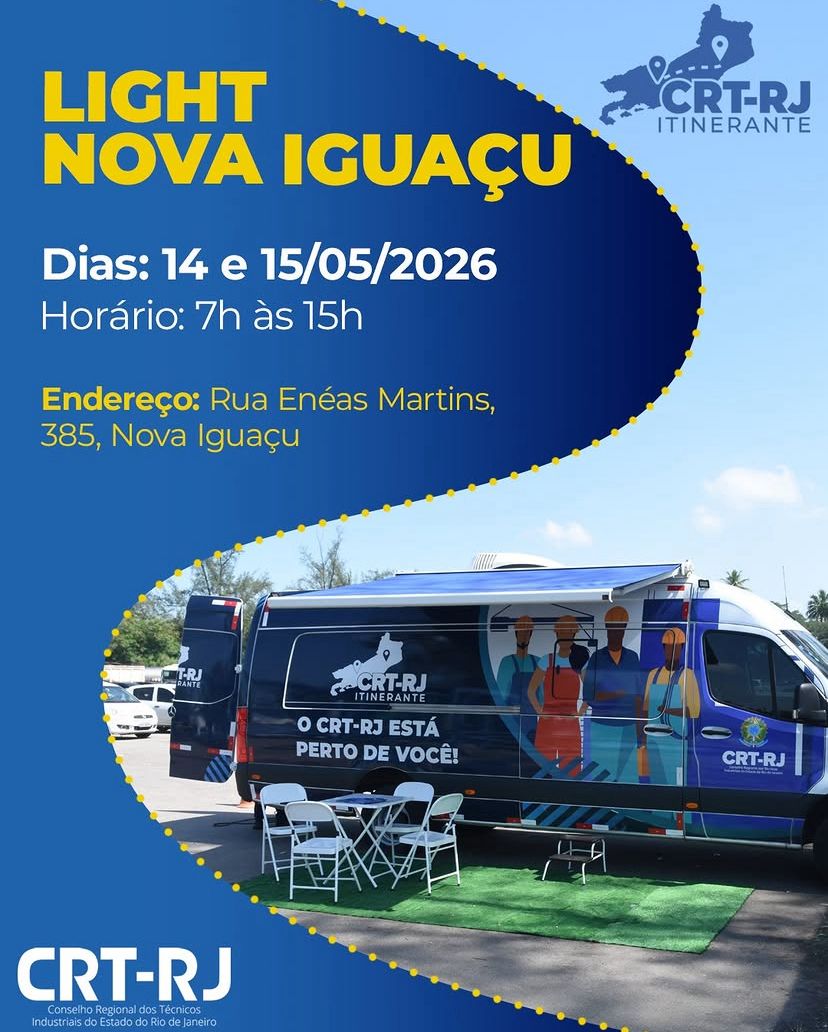 CRT Itinerante chega à Light de Nova Iguaçu nos dias 14 e 15/05