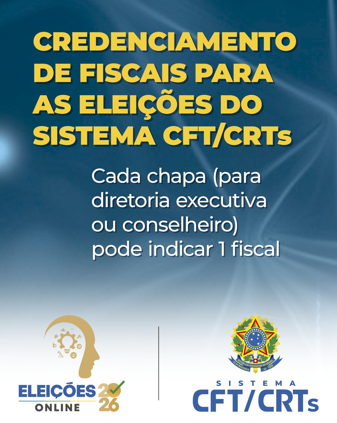 Credenciamento de Fiscais para as Eleições do Sistema CFT/CRTs