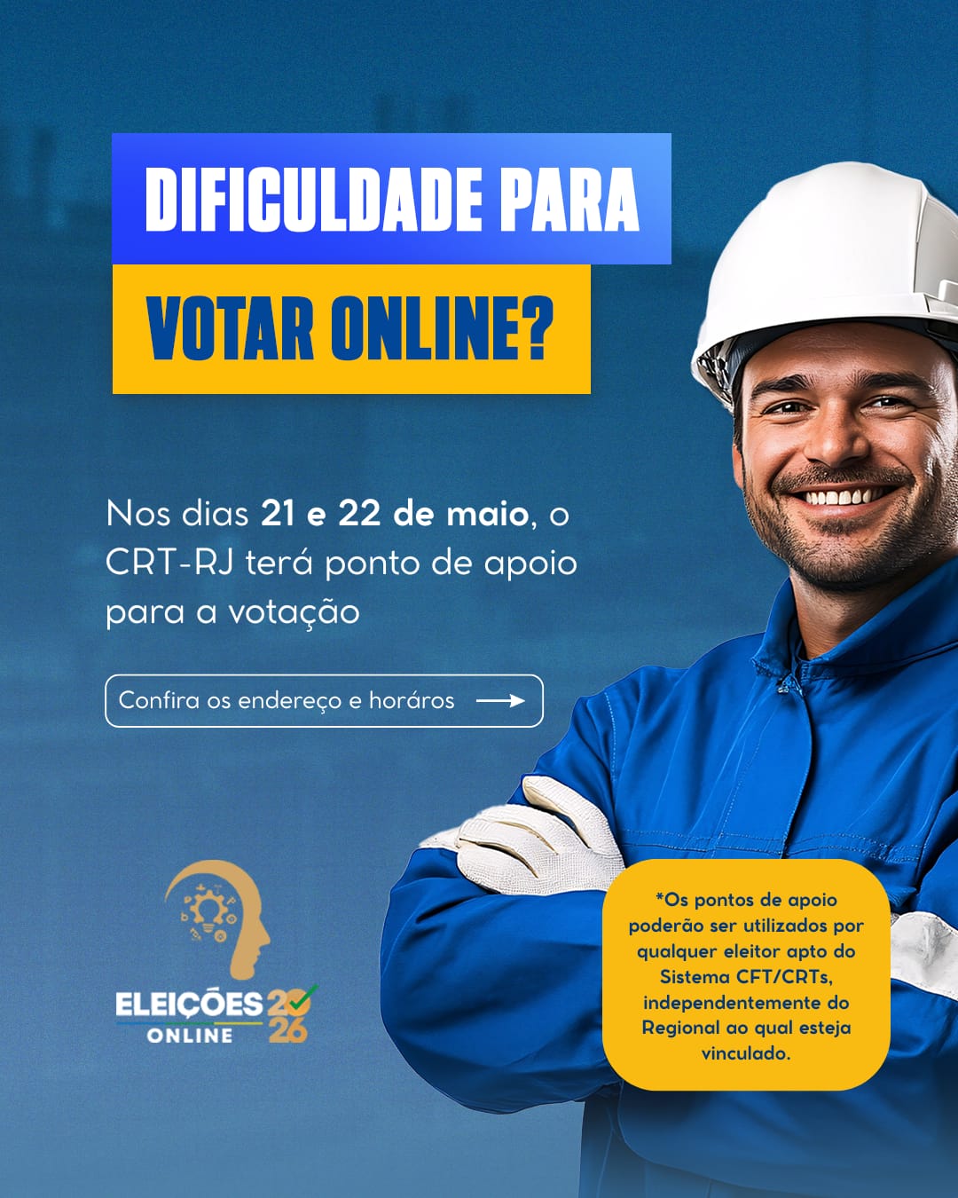 Dificuldade para votar online?