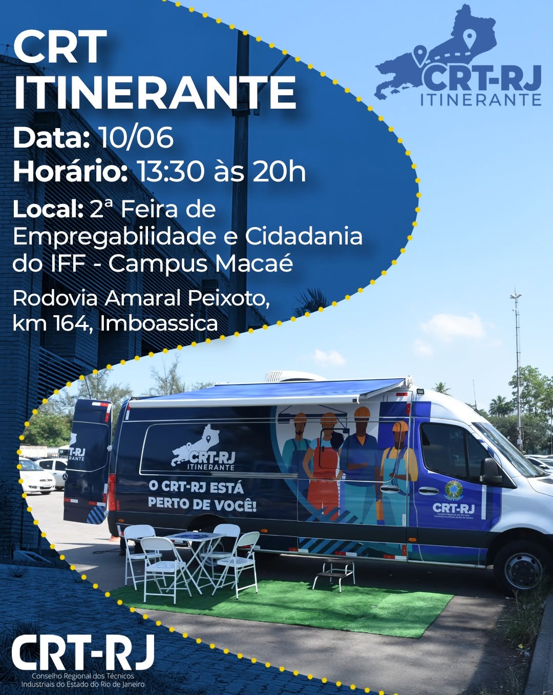 CRT Itinerante na 2ª Feira de Empregabilidade e Cidadania em Macaé