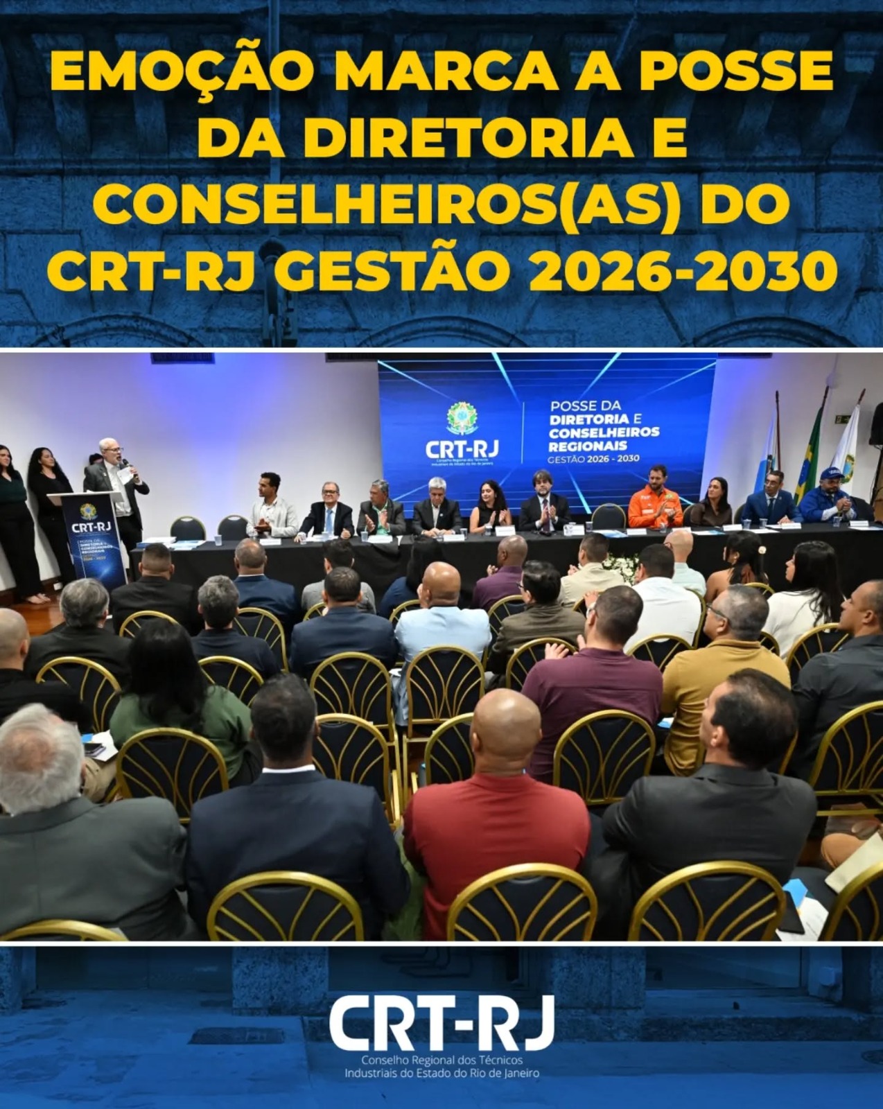 Diretoria empossada reafirma compromisso com a unidade do CRT-RJ