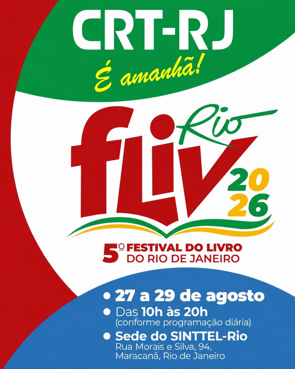 CRT-RJ participa do FLIV-Rio 2026