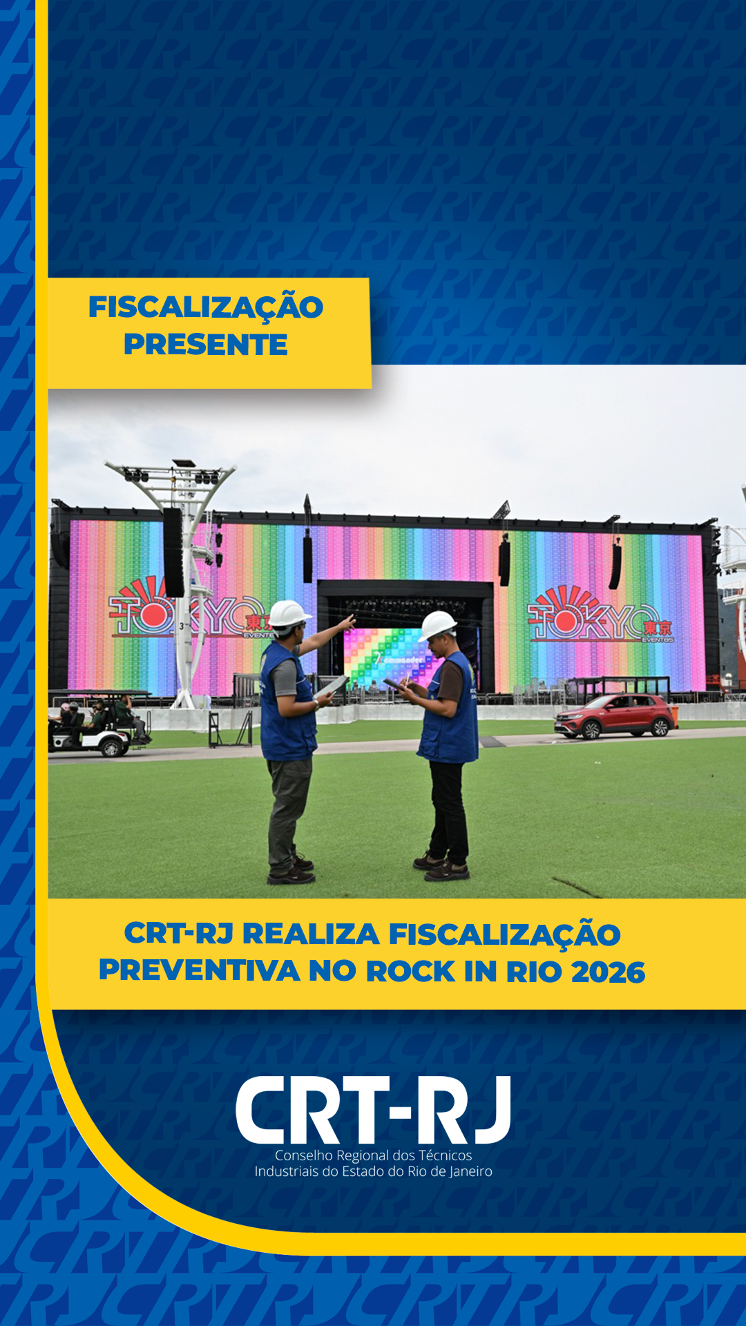 CRT-RJ realiza fiscalização preventiva no Rock in Rio 2026