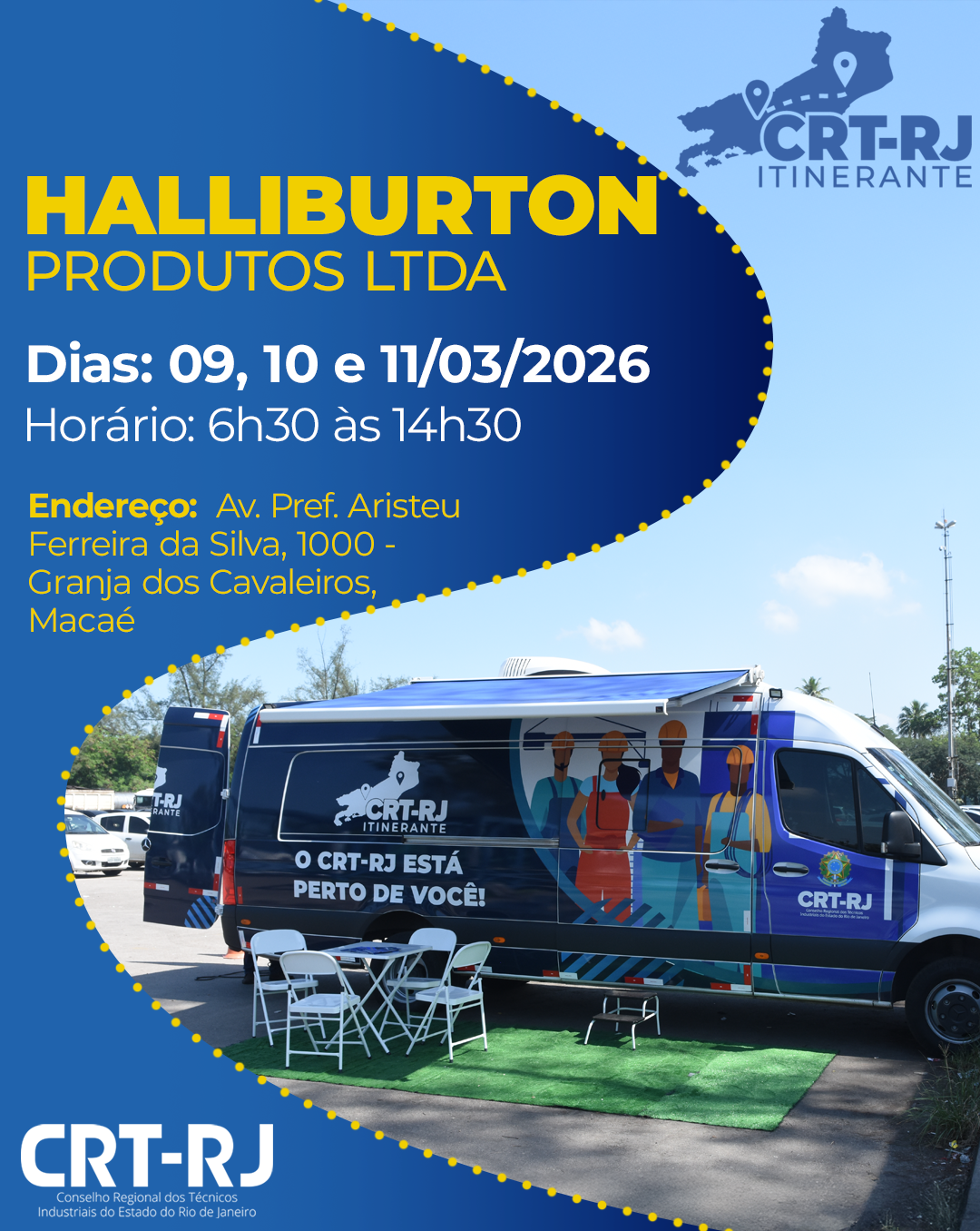 Atenção, técnicos e técnicas da Halliburton em Macaé!