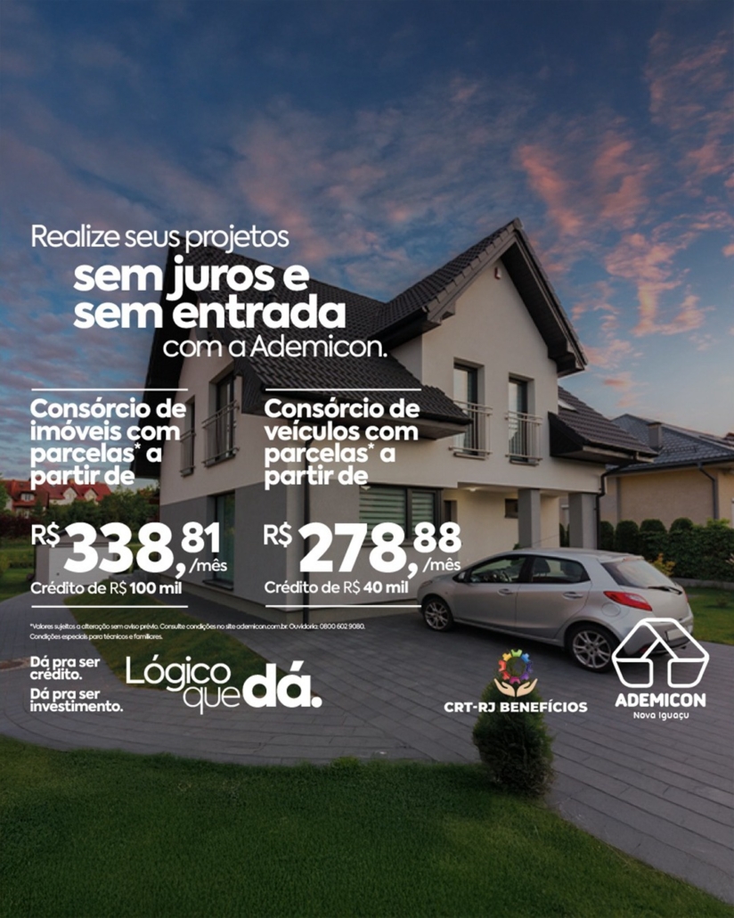 Linhas de crédito de imóveis e veículos com condições especiais para técnicos e técnicas do CRT-RJ!