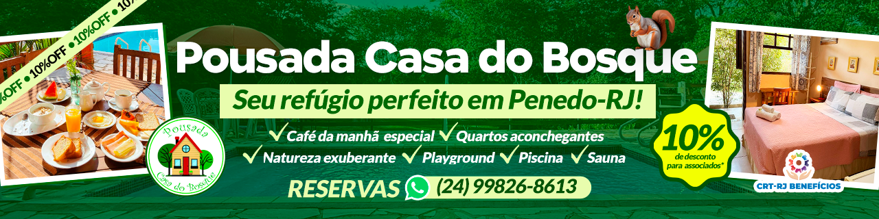 10% OFF Exclusivo na Pousada Casa do Bosque!